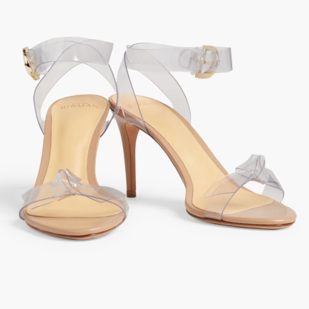 🚨SEND OFFERS🚨 Alexandre Birman Transparent Heels with white Accents